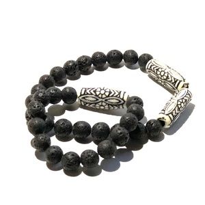 Father son beaded bracelet set